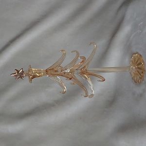 Vintage glass mini Christmas tree ornament holder luster finish